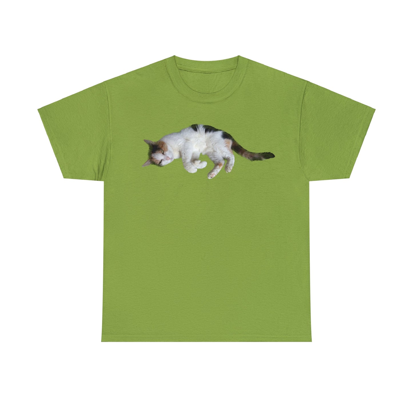 Snoozing Calico Cat Shirt, Cat T Shirt For Cat Person, Gift For Cat Mom, Cute Cat Gift, Kitten T Shirt