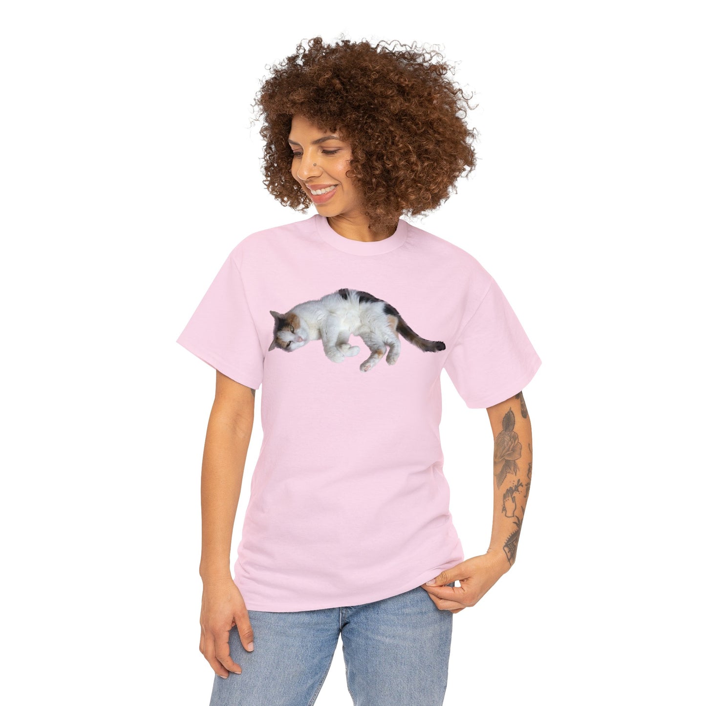 Snoozing Calico Cat Shirt, Cat T Shirt For Cat Person, Gift For Cat Mom, Cute Cat Gift, Kitten T Shirt