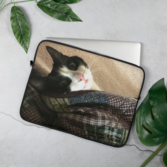Tuxedo Cat Laptop Sleeve, Cute Cat Gift, Laptop Accessories, Cat Person Gift